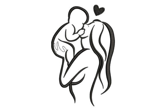 Download Mother and Baby Love Embroidery - Mother Collection
