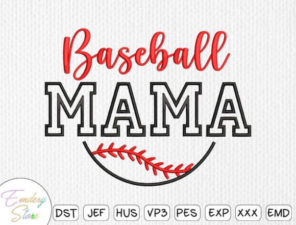 Download Baseball Mama Applique Embroidery - Applique embroidery Collection