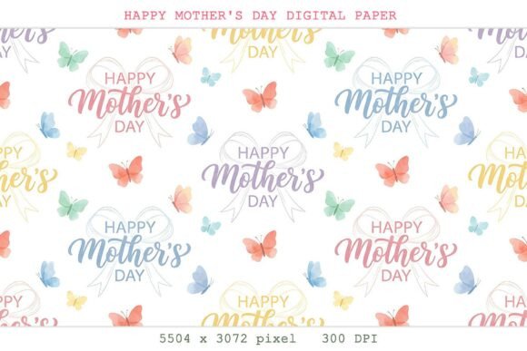 Download Happy Mother's Day Digital Paper PNG - Mother Collection