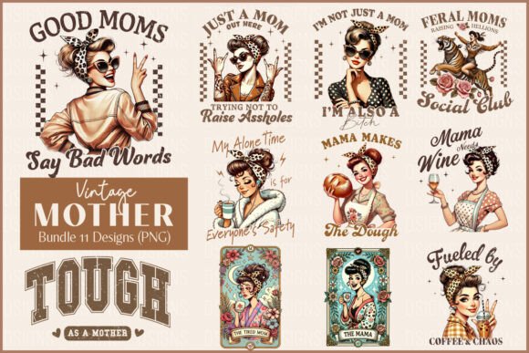 Download Vintage Mothers Day Funny Mama Bundle - Mother Collection