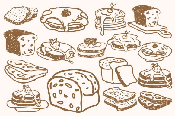 Download Set of Bread and Pancake Collection - Premium Resources