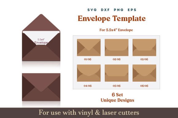 Download Envelope Template SVG for 5.5x4" Card - Plate Collection