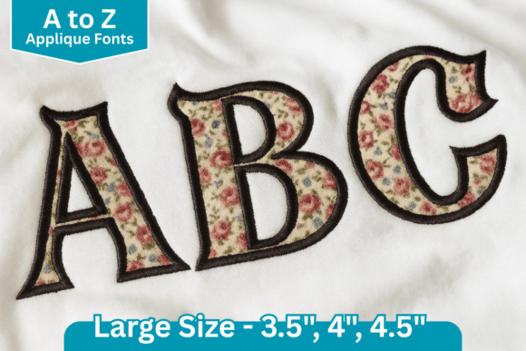 Download Royal Stitch Applique Embroidery Font - Applique embroidery Collection
