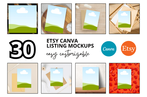Download 30 Paper Etsy Mockups Templates - Plate Collection