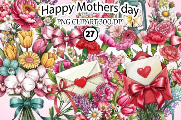 Download Happy Mother's Day Clipart Bundle - Mother Collection
