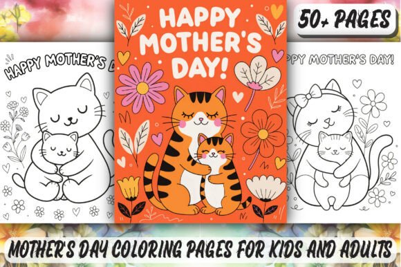 Download Mother's Day Coloring Pages for Kids KDP - Mother Collection