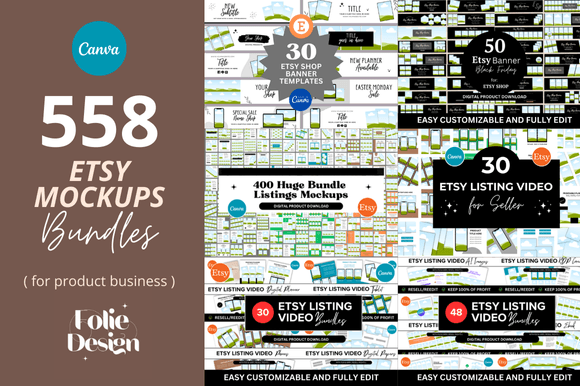 Download 558 Etsy Mockups Templates Bundle - Plate Collection