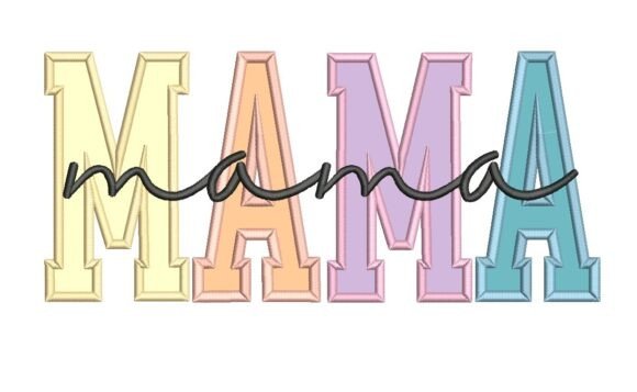 Download Mama Applique Embroidery Design - Applique embroidery Collection