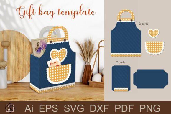Download Gift Bag Template Apron. DIY - Plate Collection