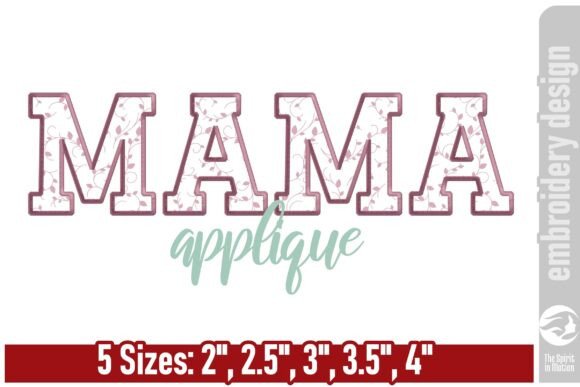 Download MAMA Applique Embroidery Design - Applique embroidery Collection
