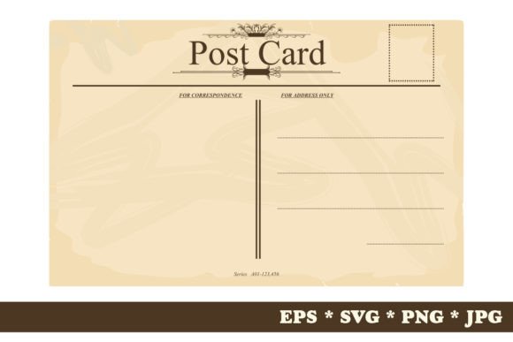 Download Vintage Postcard Reverse Template. - Plate Collection