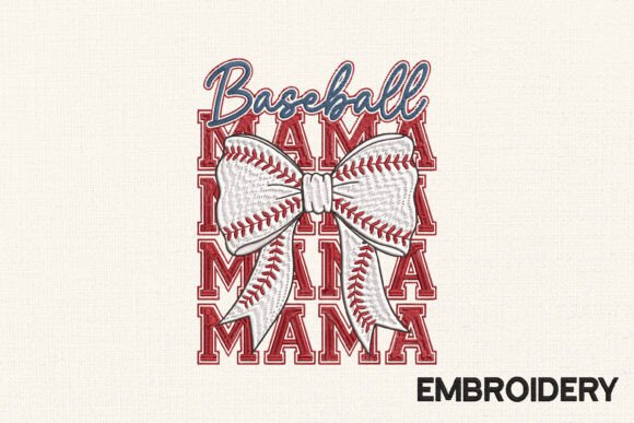 Download Baseball Mama Embroidery, Mother's Day - Mother Collection