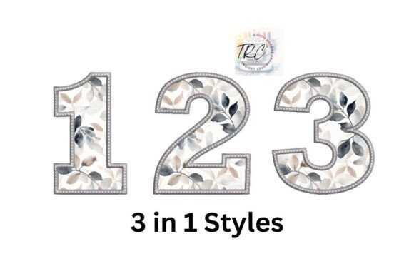 Download Applique Embroidery Number Set 0-9 - Applique embroidery Collection
