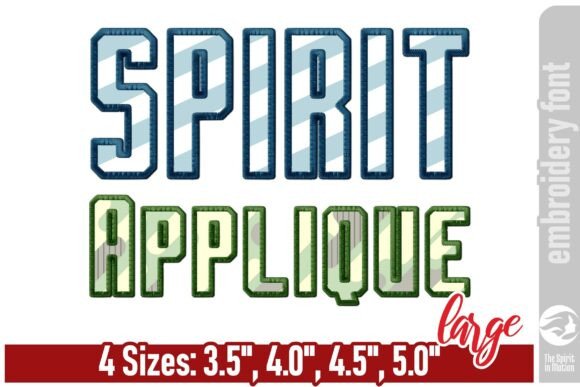 Download Spirit Applique Embroidery Font - Large - Premium Resources