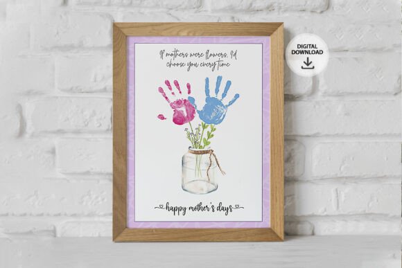 Download Mother's Day Handprint Craft Gift SVG - Mother Collection